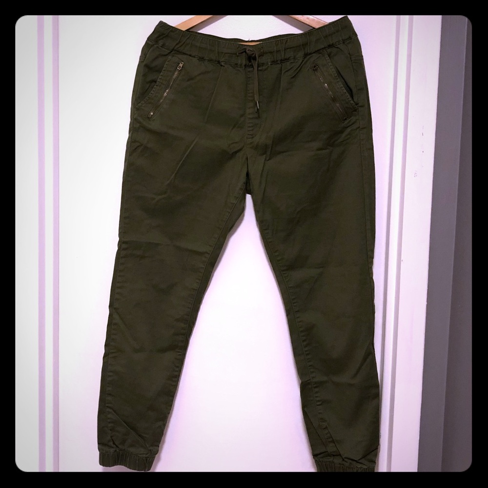 Bullhead Denim olive green joggers
